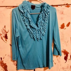 Color Works Women’s Ruffled Blouse